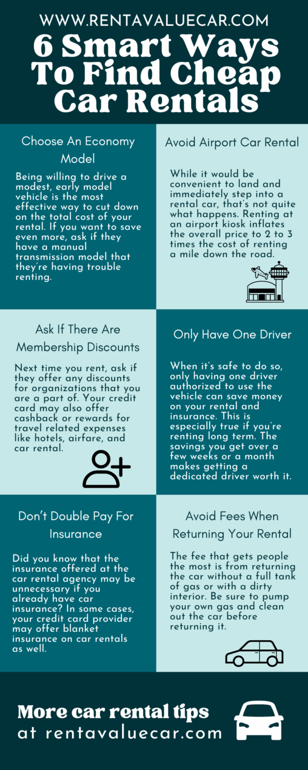 6 Smart Ways To Find Cheap Car Rentals Value Rental Car