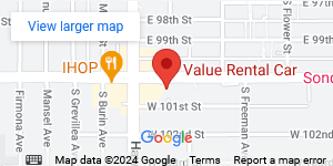 Inglewood-LAX Google Maps car rental map