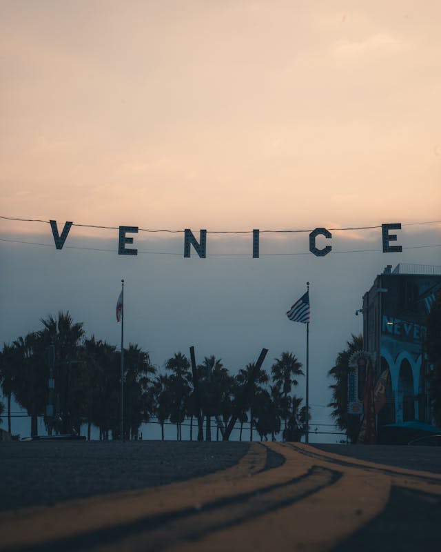Venice Beach at dusk