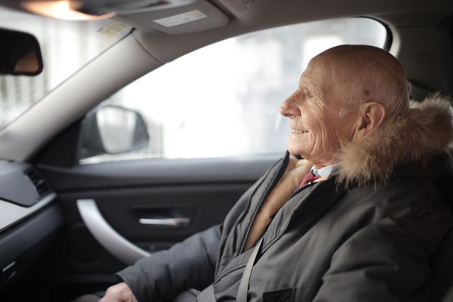 Grandparent in rental car