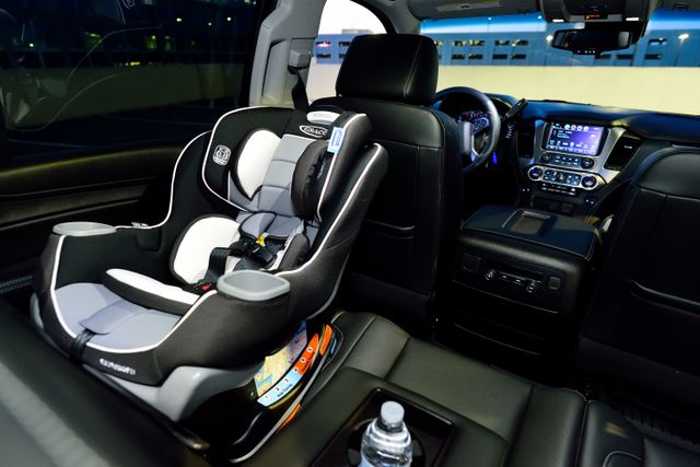 baby car seat in Los Angeles rental car