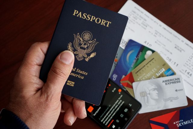 Passport and credit cards